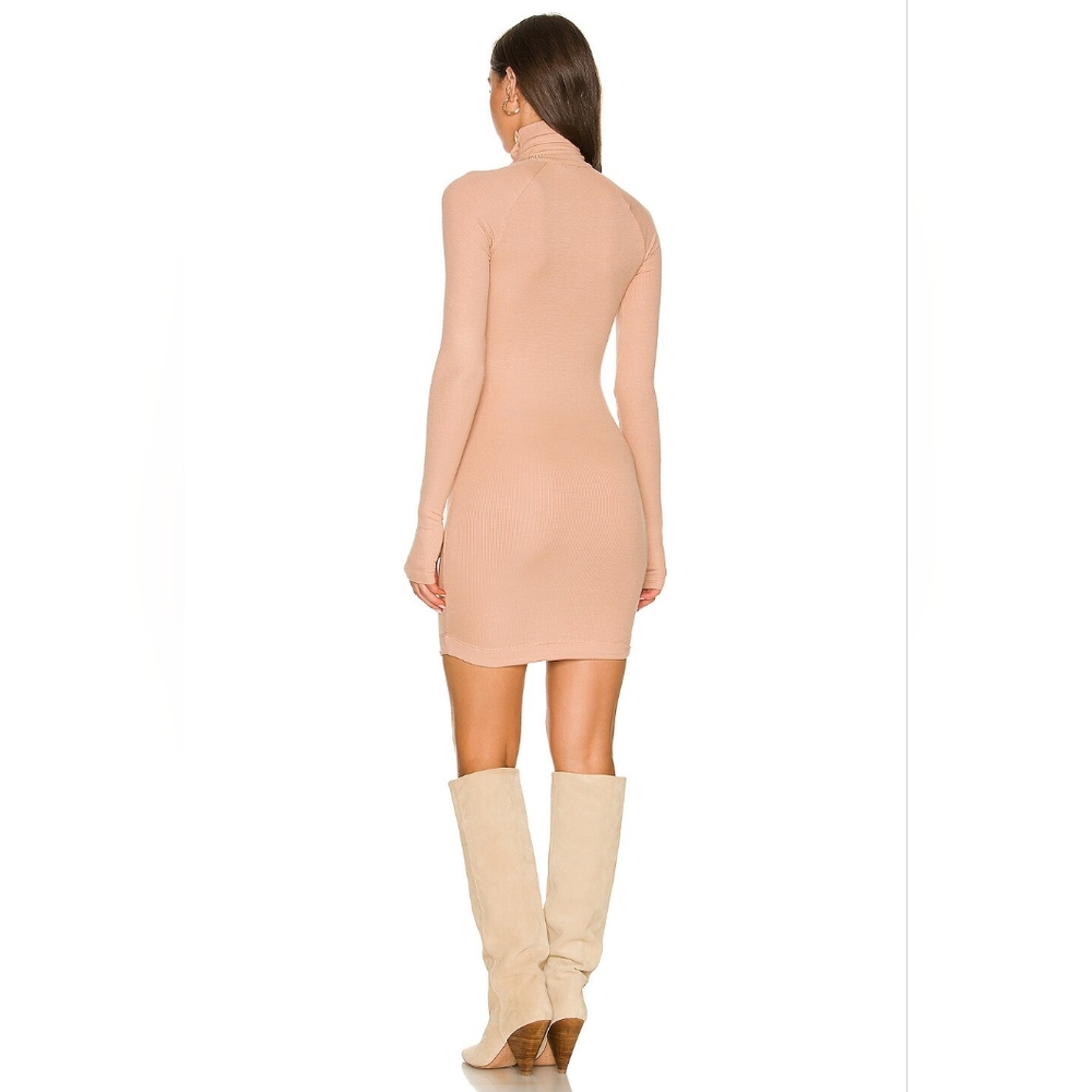 Revolve Alix NYC Lisbon Button Neck Mini Dress in Fawn Size Medium - Picture 4 of 13